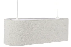 Miliboo Suspension|Suspension-Abat-jour pour suspension double en tissu effet laine bouclée écru L62 cm TESSA