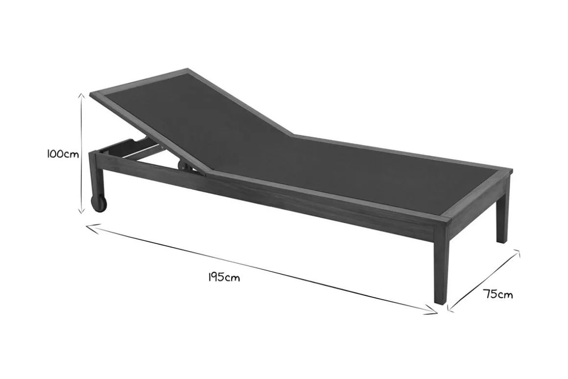 Miliboo Chaise Longue-Bain de soleil blanc et bois massif NAVEEN