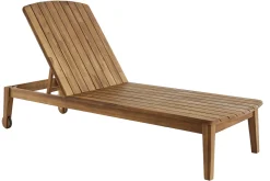 Miliboo Chaise Longue-Bain de soleil en bois massif CANOPEE