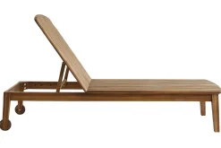 Miliboo Chaise Longue-Bain de soleil en bois massif CANOPEE