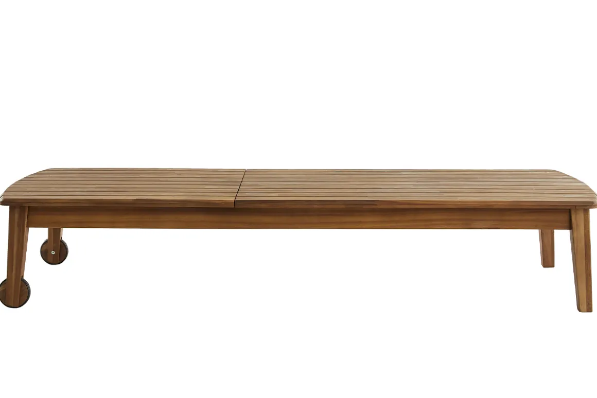 Miliboo Chaise Longue-Bain de soleil en bois massif CANOPEE