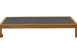 Miliboo Chaise Longue-Bains de soleil gris foncé et bois massif (lot de 2) NAVEEN