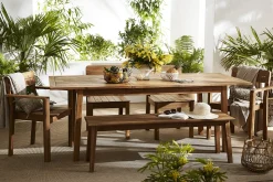 Miliboo Banc|Chaise De Jardin-Banc de jardin bois massif L145 cm CANOPEE