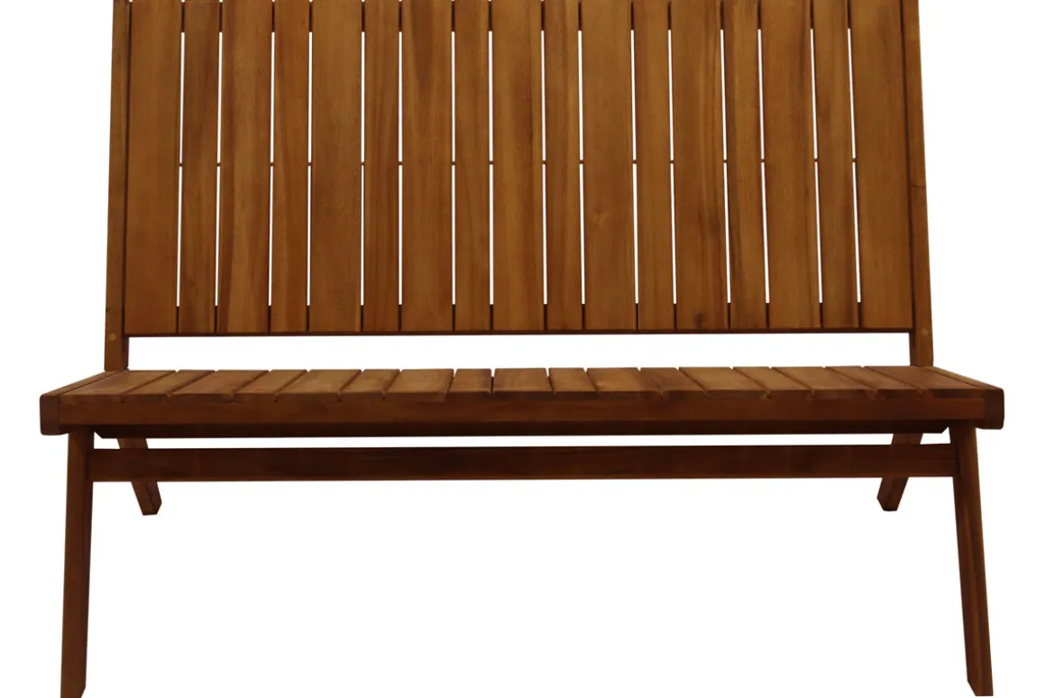 Miliboo Salon De Jardin-Banc de jardin en bois massif 2 places L116 cm TIDAK