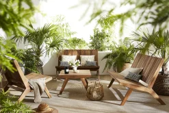 Miliboo Salon De Jardin-Banc de jardin en bois massif 2 places L116 cm TIDAK