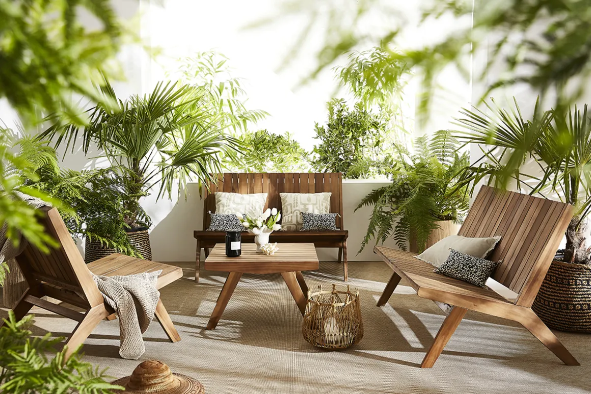 Miliboo Salon De Jardin-Banc de jardin en bois massif 2 places L116 cm TIDAK