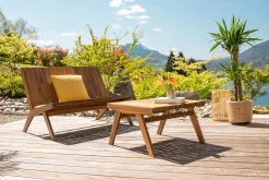 Miliboo Salon De Jardin-Banc de jardin en bois massif 2 places L116 cm TIDAK