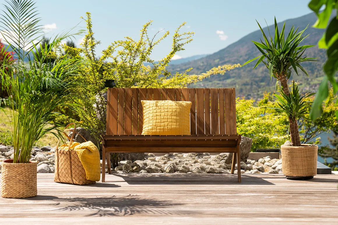 Miliboo Salon De Jardin-Banc de jardin en bois massif 2 places L116 cm TIDAK