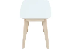 Miliboo Chaise En Bois|Banc-Banc scandinave blanc et bois clair L100 cm LEENA