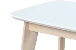 Miliboo Chaise En Bois|Banc-Banc scandinave blanc et bois clair L100 cm LEENA