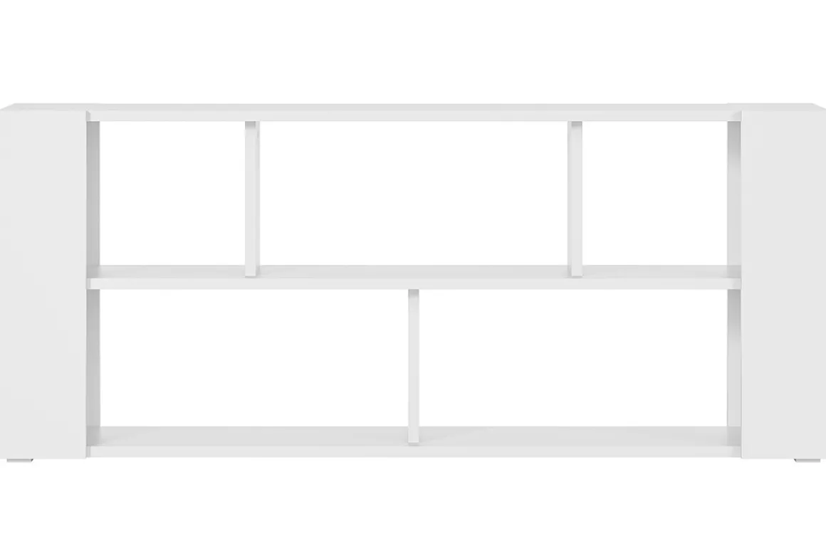 Miliboo Bibliothèque Et Étagère|Bibliothèque Et Étagère-Bibliothèque basse design blanche L168 cm MUSSO