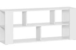 Miliboo Bibliothèque Et Étagère|Bibliothèque Et Étagère-Bibliothèque basse design blanche L168 cm MUSSO