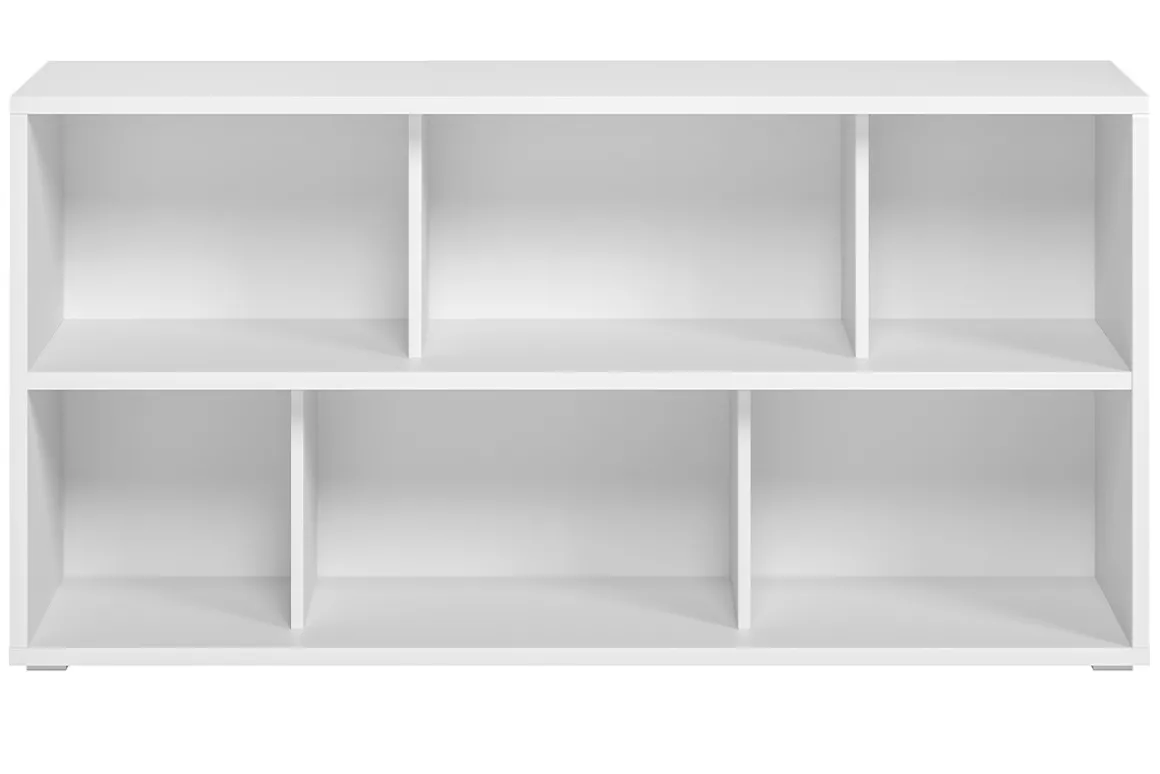 Miliboo Bibliothèque Et Étagère|Bibliothèque Et Étagère-Bibliothèque basse finition bois blanc L140 cm EPURE