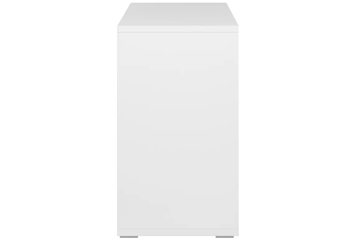 Miliboo Bibliothèque Et Étagère|Bibliothèque Et Étagère-Bibliothèque basse finition bois blanc L140 cm EPURE