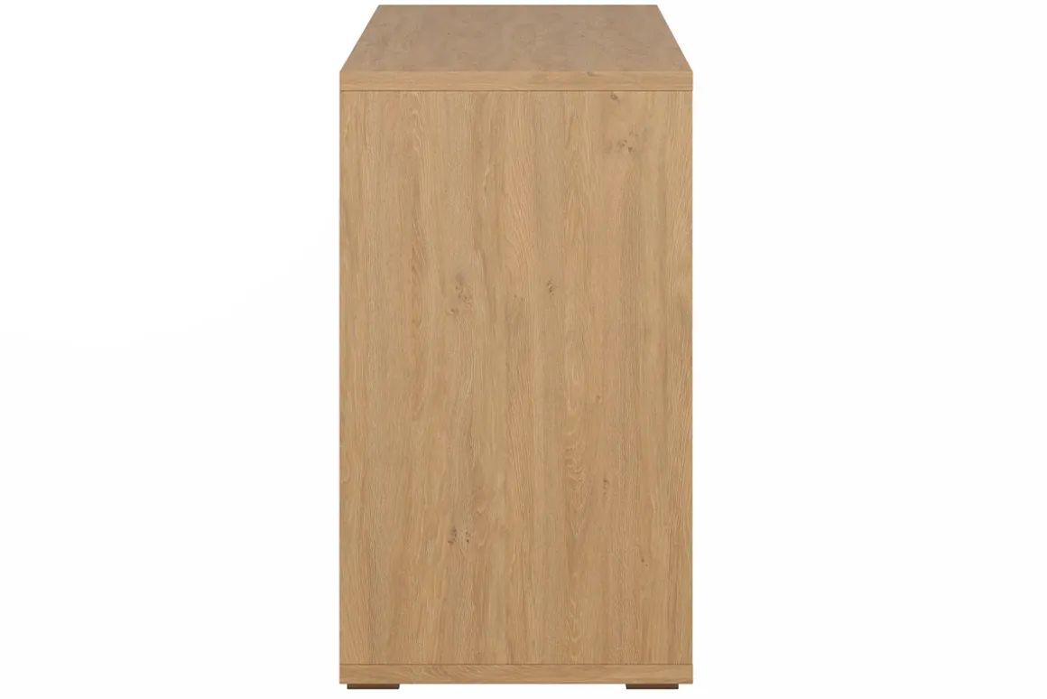 Miliboo Bibliothèque Et Étagère|Bibliothèque Et Étagère-Bibliothèque basse finition bois clair chêne L140 cm EPURE