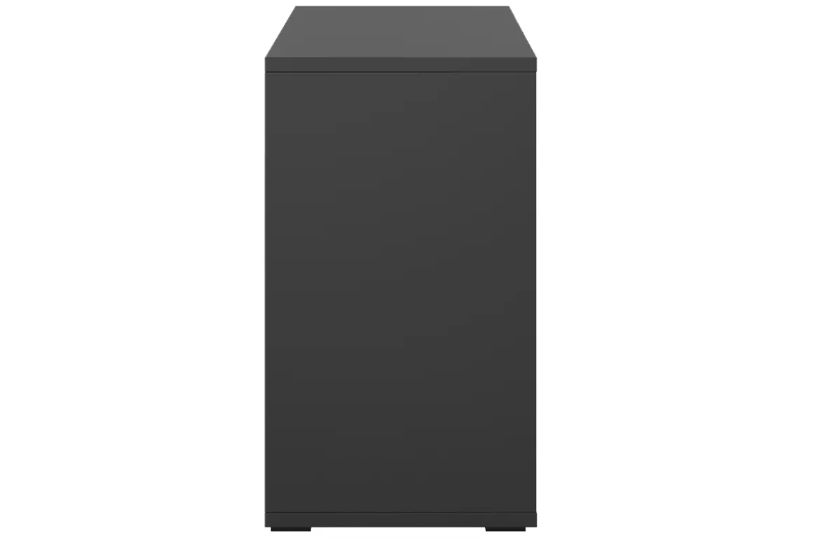 Miliboo Bibliothèque Et Étagère|Bibliothèque Et Étagère-Bibliothèque basse noire L140 cm EPURE