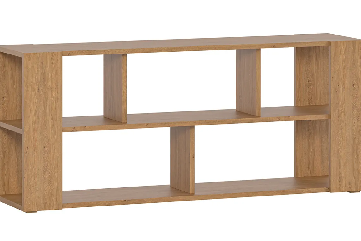 Miliboo Bibliothèque Et Étagère|Bibliothèque Et Étagère-Bibliothèque basse ouverte design finition bois clair chêne L168 cm MUSSO