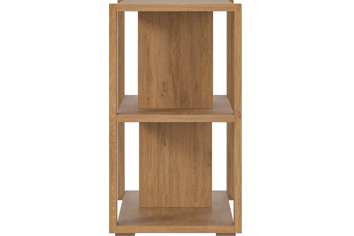 Miliboo Bibliothèque Et Étagère|Bibliothèque Et Étagère-Bibliothèque basse ouverte design finition bois clair chêne L168 cm MUSSO