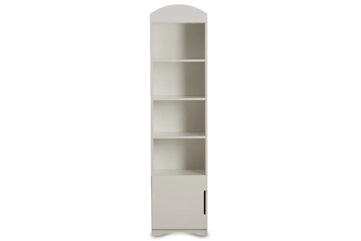 Miliboo Bibliothèque Et Étagère|Bibliothèque Et Étagère-Bibliothèque blanche 1 porte 3 étagères L46 cm ANTONIN