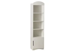 Miliboo Bibliothèque Et Étagère|Bibliothèque Et Étagère-Bibliothèque blanche 1 porte 3 étagères L46 cm ANTONIN