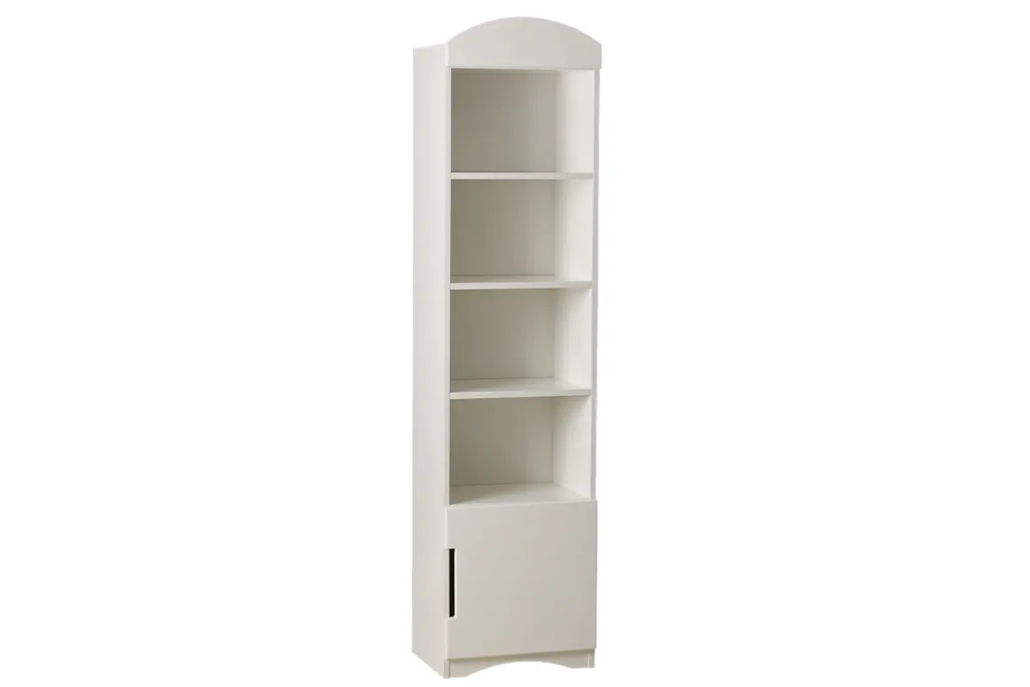 Miliboo Bibliothèque Et Étagère|Bibliothèque Et Étagère-Bibliothèque blanche 1 porte 3 étagères L46 cm ANTONIN