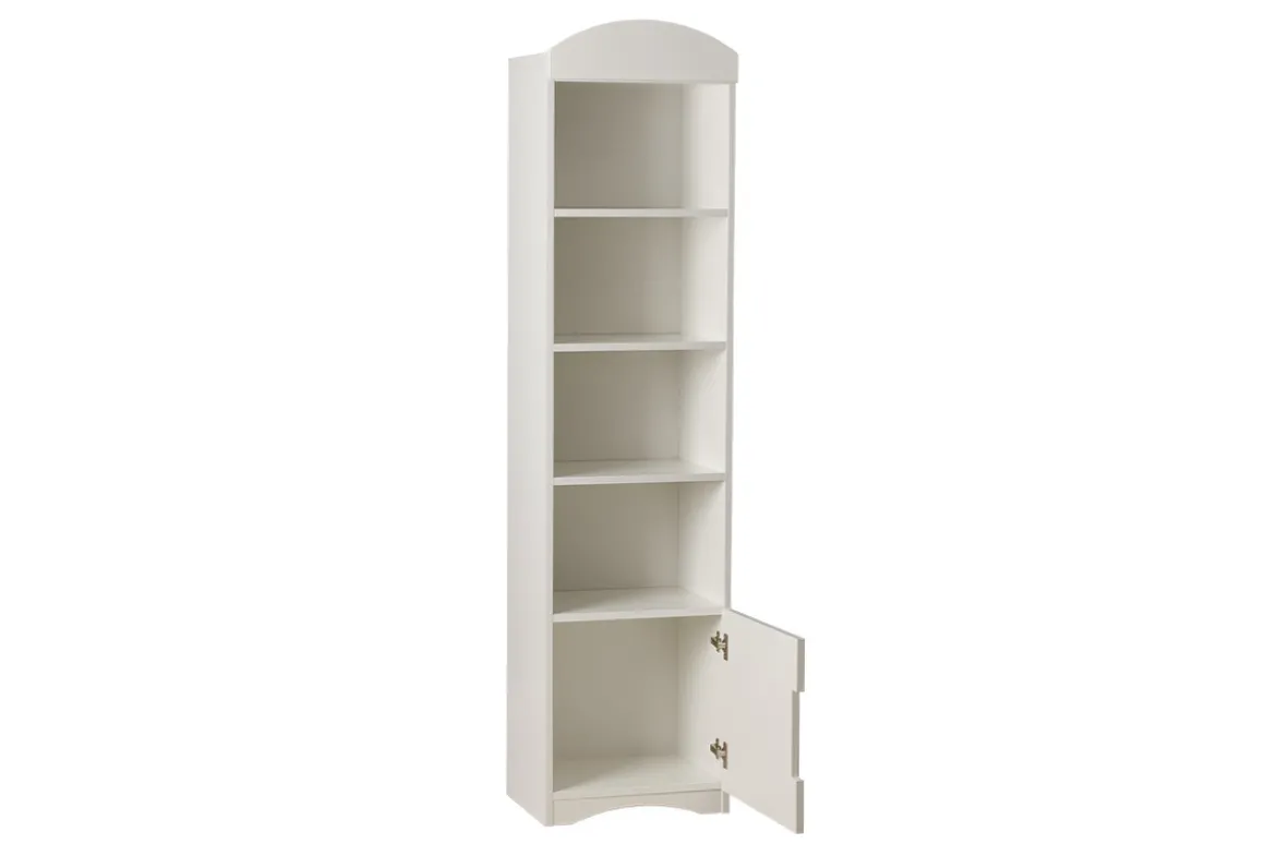 Miliboo Bibliothèque Et Étagère|Bibliothèque Et Étagère-Bibliothèque blanche 1 porte 3 étagères L46 cm ANTONIN