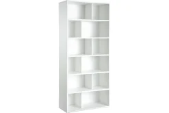 Miliboo Bibliothèque Et Étagère|Bibliothèque Et Étagère-Bibliothèque design bois blanc L92 cm EPURE