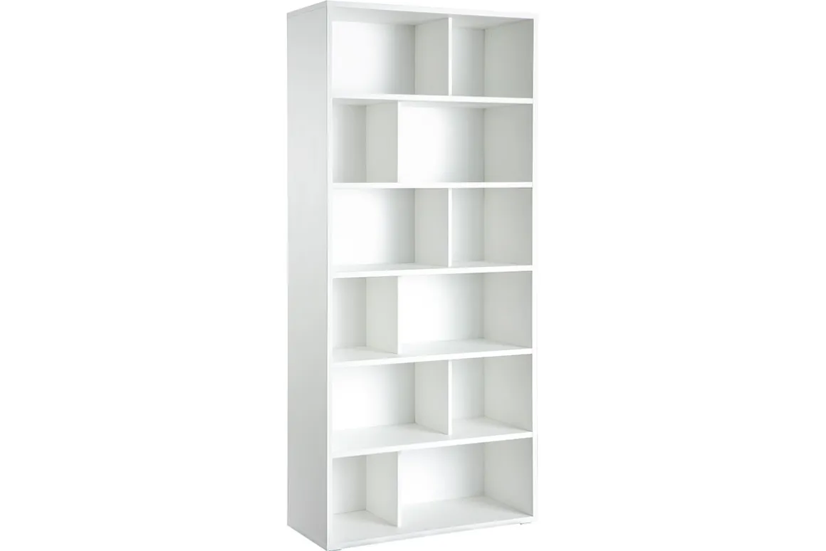 Miliboo Bibliothèque Et Étagère|Bibliothèque Et Étagère-Bibliothèque design bois blanc L92 cm EPURE