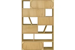 Miliboo Bibliothèque Et Étagère|Bibliothèque Et Étagère-Bibliothèque design en bois clair L120 cm AZTEQUE