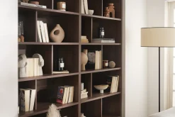 Miliboo Bibliothèque Et Étagère|Bibliothèque Et Étagère-Bibliothèque design finition bois foncé noyer L92 cm EPURE