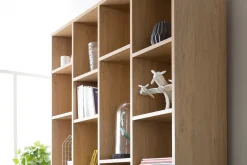 Miliboo Bibliothèque Et Étagère|Bibliothèque Et Étagère-Bibliothèque design finition bois clair chêne L149 cm RYTHM