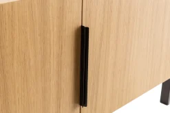 Miliboo Bibliothèque Et Étagère|Bibliothèque Et Étagère-Bibliothèque en bois clair chêne et métal noir L98 cm SILKA