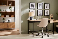 Miliboo Bibliothèque Et Étagère|Bibliothèque Et Étagère-Bibliothèque en bois clair chêne et métal noir L98 cm SILKA