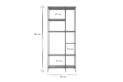 Miliboo Bibliothèque Et Étagère|Bibliothèque Et Étagère-Bibliothèque en métal doré 5 étagères L82 cm MAGIC