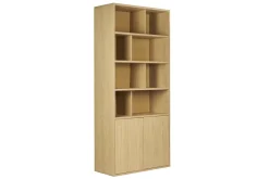 Miliboo Bibliothèque Et Étagère|Bibliothèque Et Étagère-Bibliothèque finition bois clair chêne L92 cm NAGANO