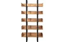 Miliboo Bibliothèque Et Étagère|Bibliothèque Et Étagère-Bibliothèque industrielle en bois massif et métal noir L90 cm TAO