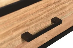 Miliboo Bibliothèque Et Étagère|Bibliothèque Et Étagère-Bibliothèque industrielle en bois massif et métal noir L90 cm JASPE