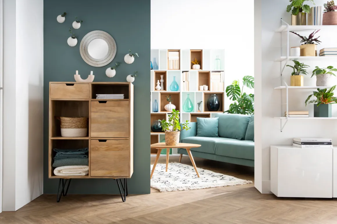 Miliboo Bibliothèque Et Étagère|Bibliothèque Et Étagère-Bibliothèque modulable blanche et finition bois clair chêne L85 cm JAZZ