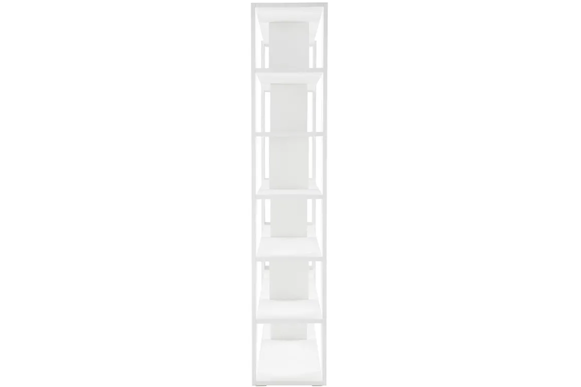 Miliboo Bibliothèque Et Étagère|Bibliothèque Et Étagère-Bibliothèque multi casiers design finition bois blanc chêne L168 cm MUSSO