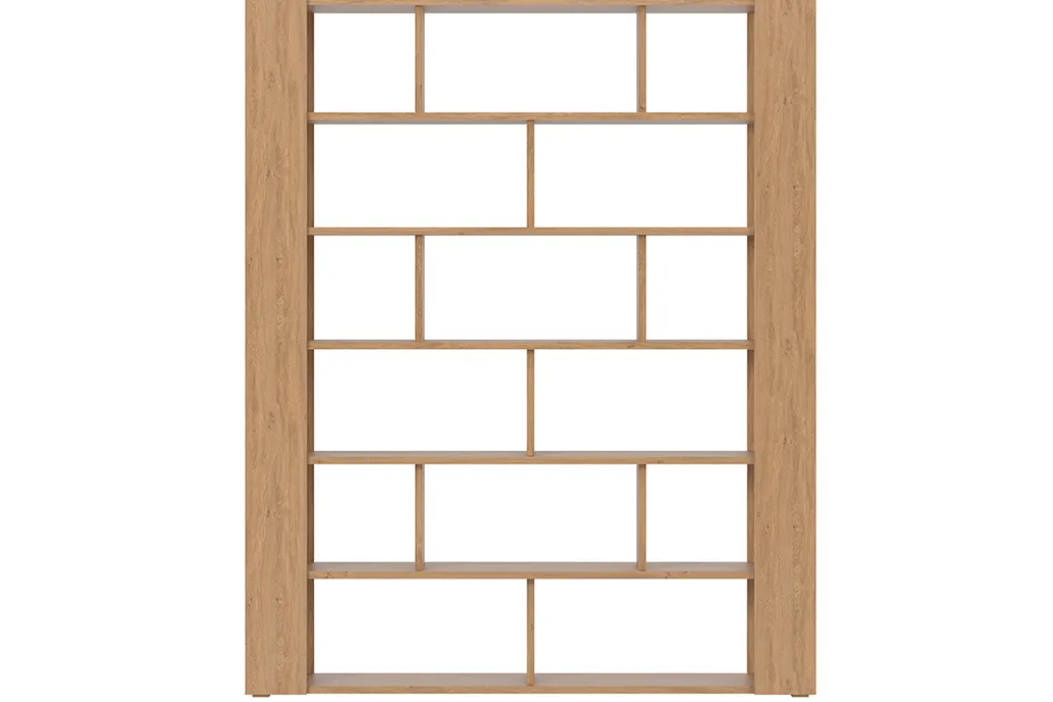 Miliboo Bibliothèque Et Étagère|Bibliothèque Et Étagère-Bibliothèque multi casiers design finition bois clair chêne L168 cm MUSSO