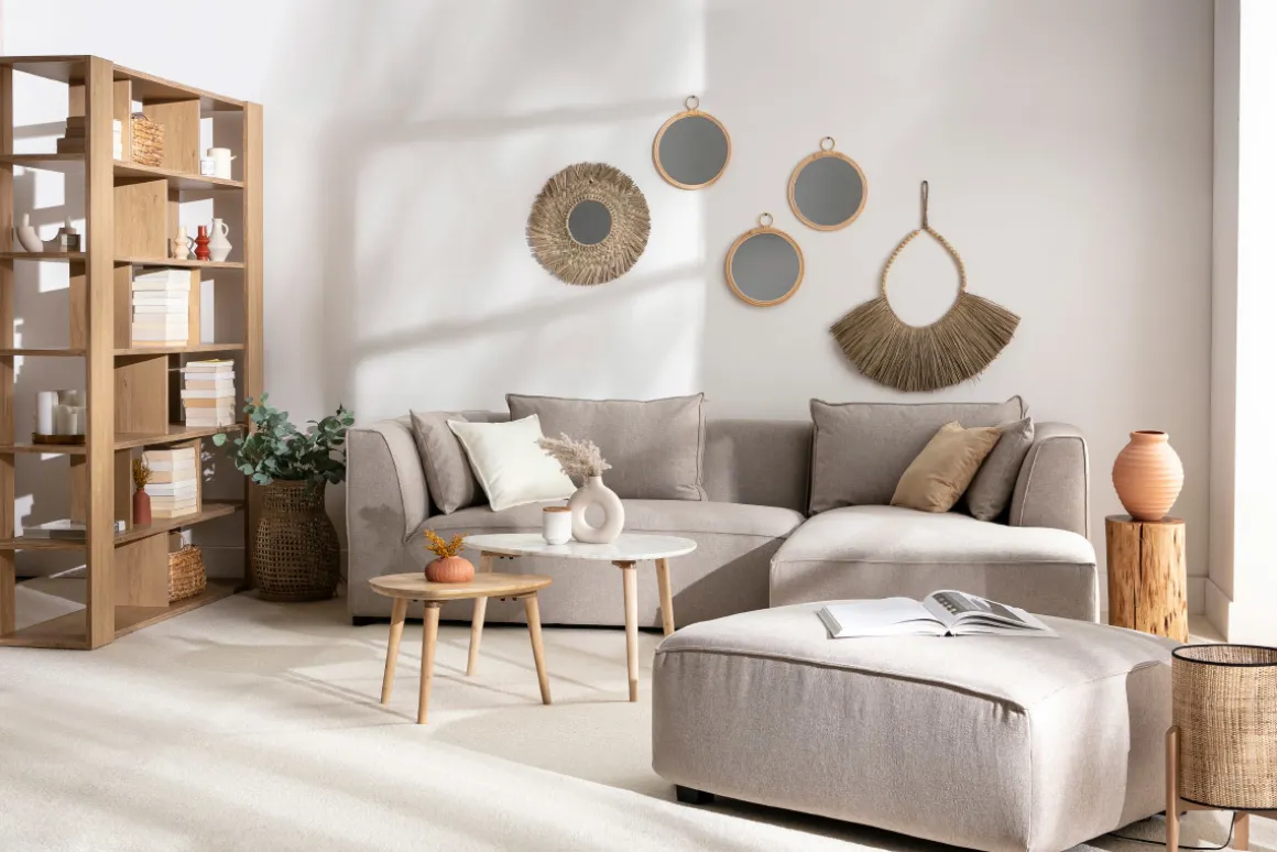 Miliboo Bibliothèque Et Étagère|Bibliothèque Et Étagère-Bibliothèque multi casiers design finition bois clair chêne L168 cm MUSSO