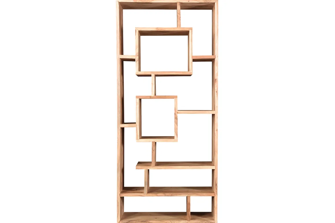 Miliboo Bibliothèque Et Étagère|Bibliothèque Et Étagère-Bibliothèque ouverte design en bois massif L80 cm CHAPMAN