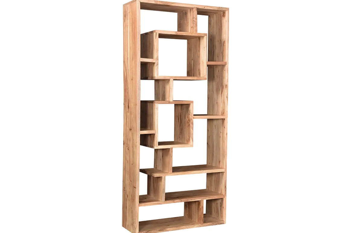 Miliboo Bibliothèque Et Étagère|Bibliothèque Et Étagère-Bibliothèque ouverte design en bois massif L80 cm CHAPMAN