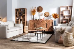 Miliboo Bibliothèque Et Étagère|Bibliothèque Et Étagère-Bibliothèque ouverte design en bois massif L80 cm CHAPMAN