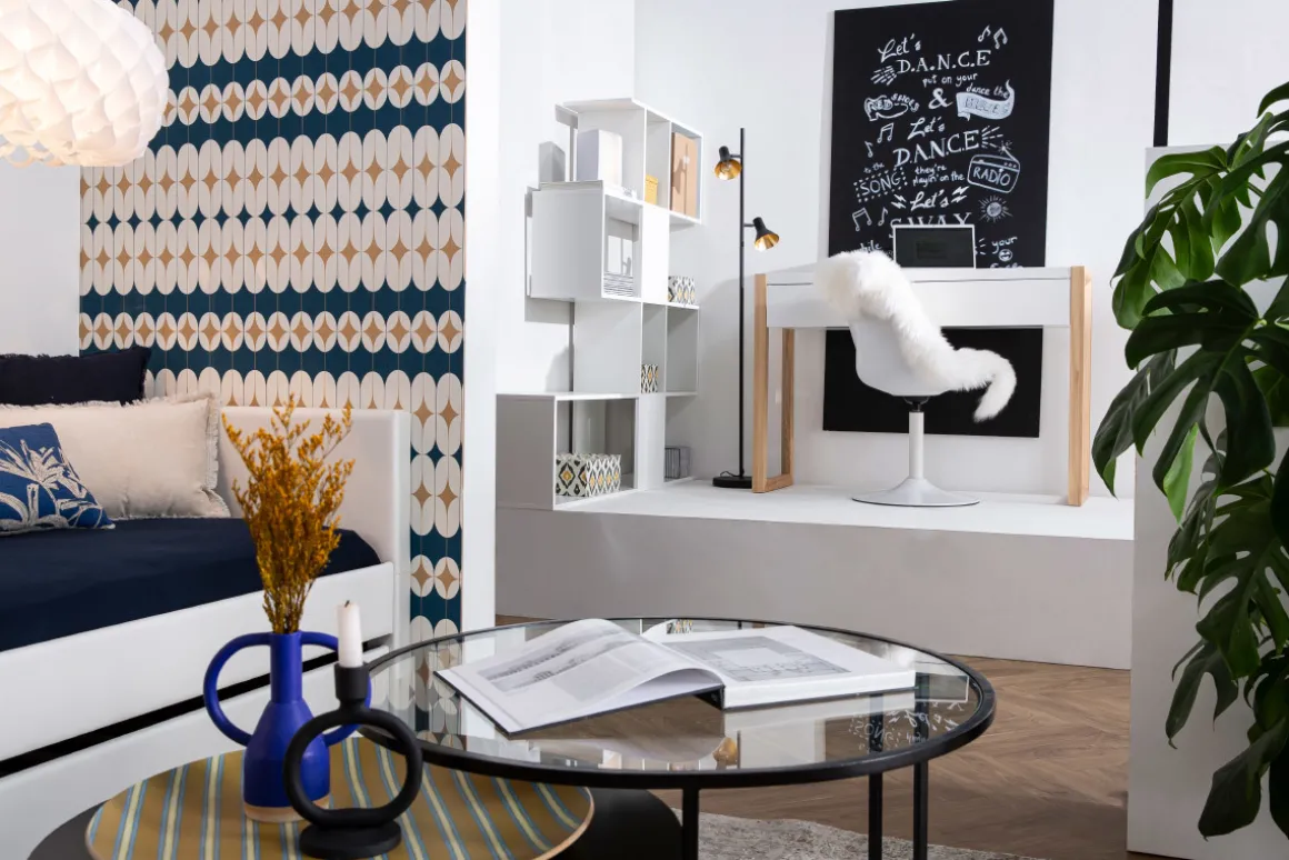 Miliboo Bibliothèque Et Étagère|Bibliothèque Et Étagère-Bibliothèque ouverte séparateur design blanc laqué brillant L139 cm COMO