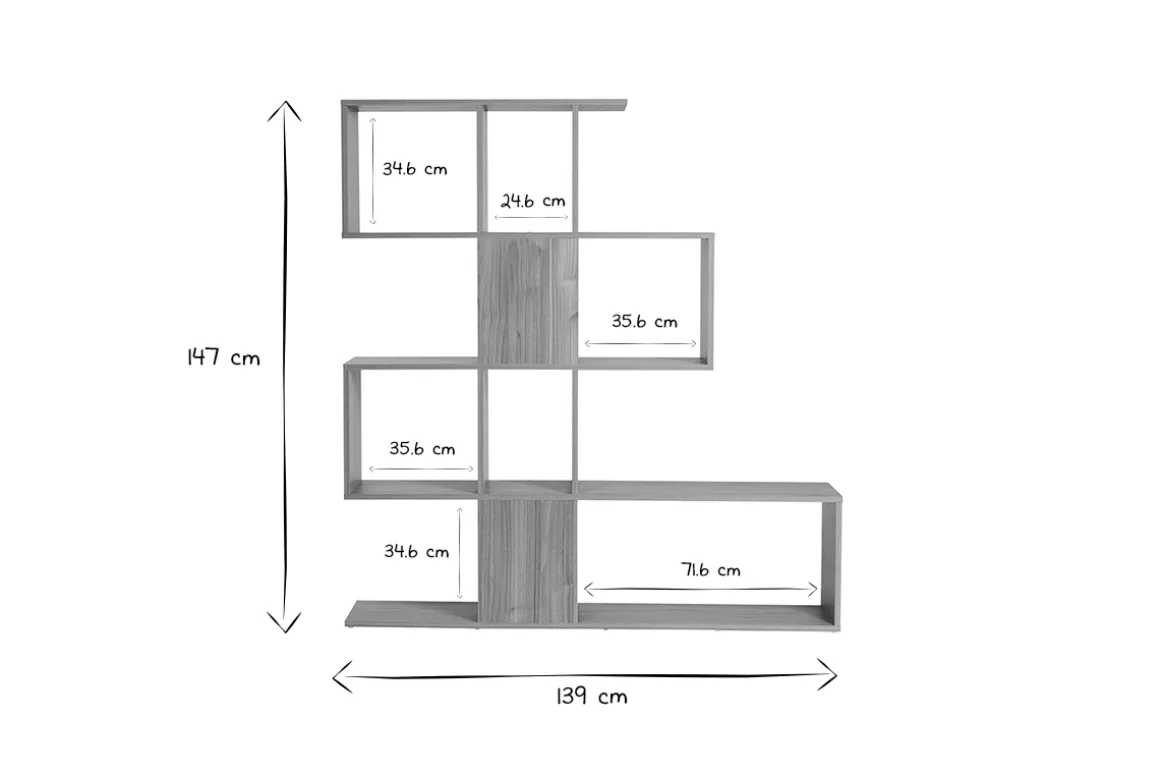 Miliboo Bibliothèque Et Étagère|Bibliothèque Et Étagère-Bibliothèque ouverte séparateur design finition bois clair chêne L139 cm COMO