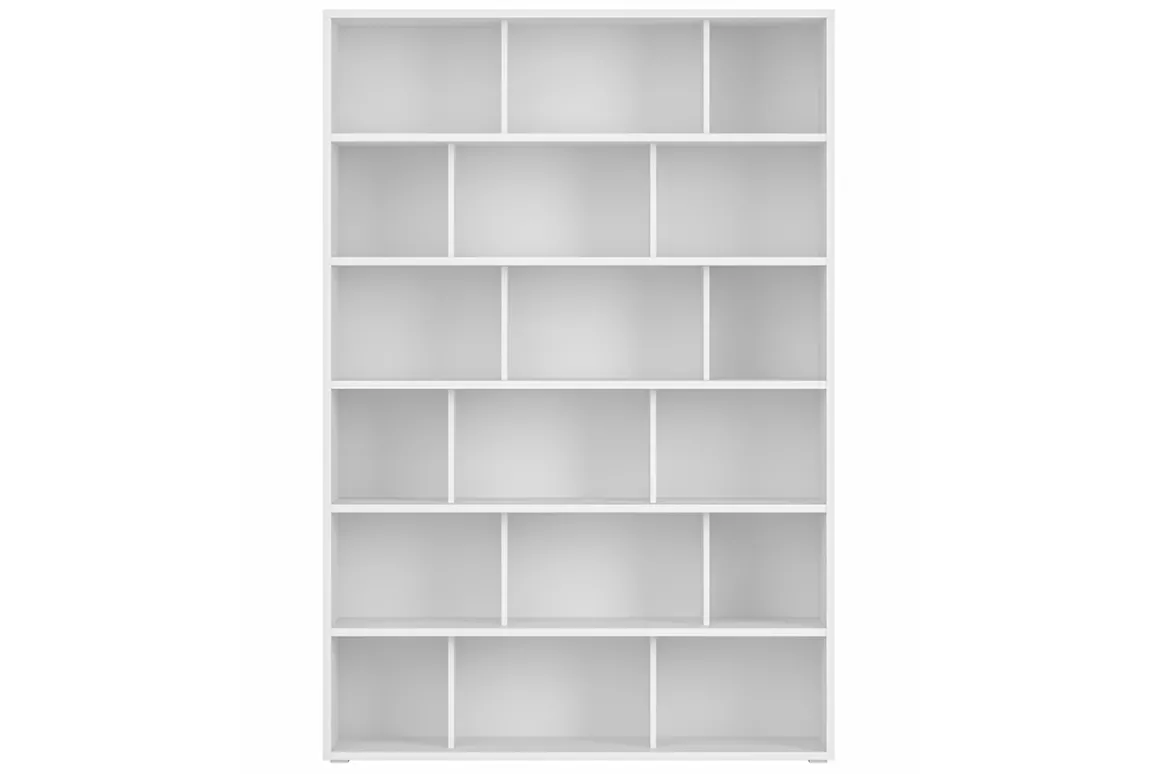 Miliboo Bibliothèque Et Étagère|Bibliothèque Et Étagère-Bibliothèque scandinave blanc mat L140 cm EPURE