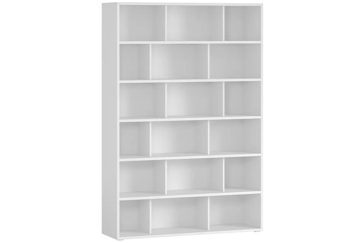 Miliboo Bibliothèque Et Étagère|Bibliothèque Et Étagère-Bibliothèque scandinave blanc mat L140 cm EPURE
