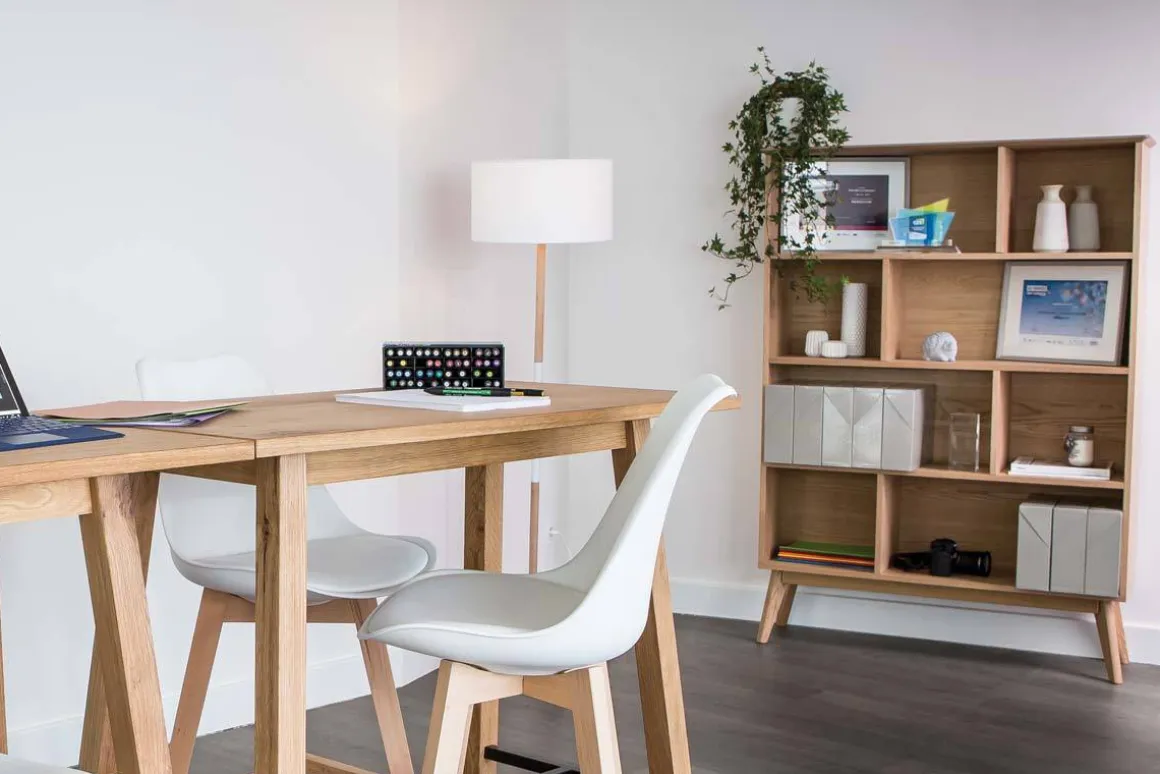 Miliboo Bibliothèque Et Étagère|Bibliothèque Et Étagère-Bibliothèque scandinave en bois clair chêne 8 casiers L110 cm INGRID