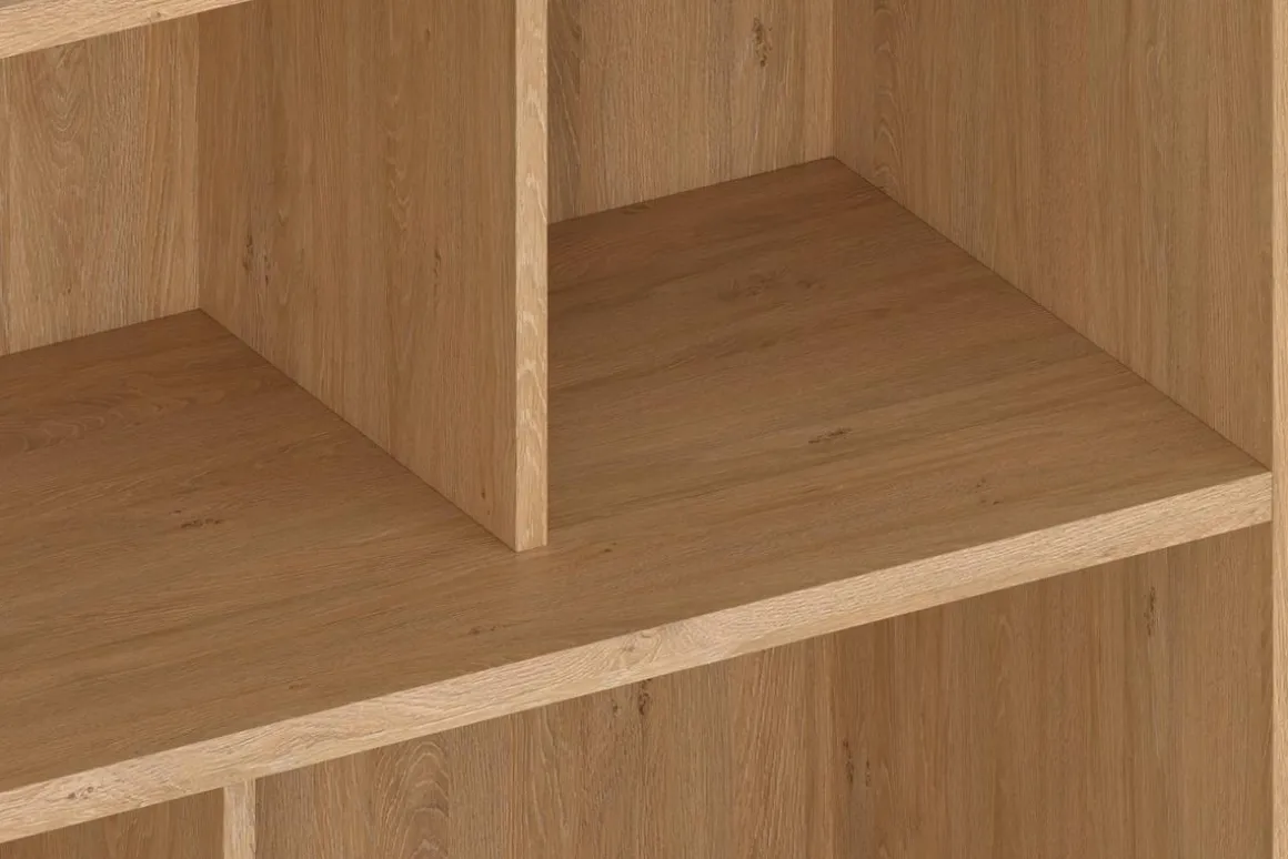 Miliboo Bibliothèque Et Étagère|Bibliothèque Et Étagère-Bibliothèque scandinave finition bois clair chêne L140 cm EPURE